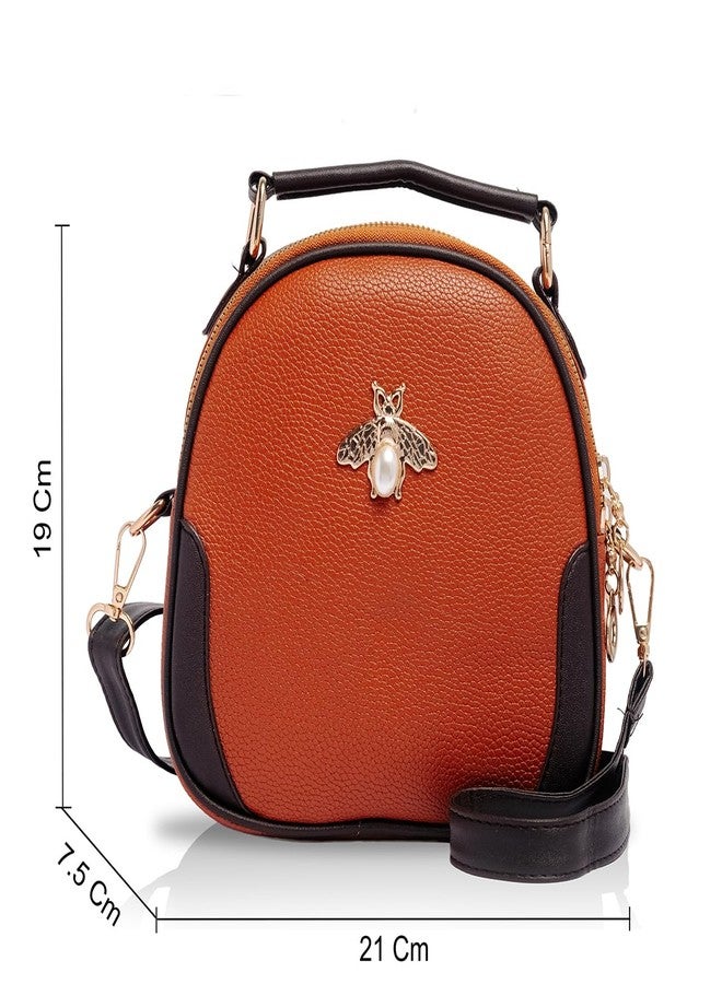 INOVERA (LABEL) Sling Bag for Women, Girls - Stylish Ladies Handbags Purses - Crossbody Bags with Adjustable Strap (Brown) - Image 2